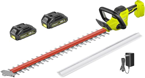 22 Inch Hedge Trimmer Cordless with 2 Batteries and Charger, 20V Handheld Electric Hedge Trimmer...