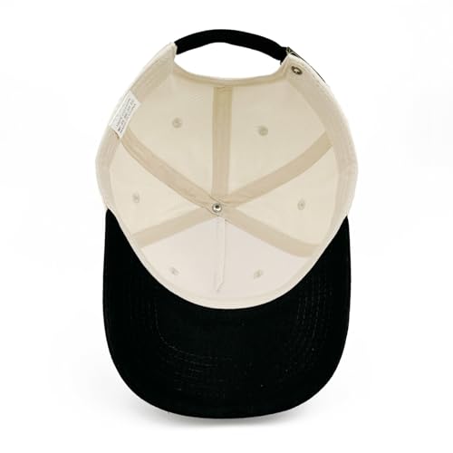 Gorra ajustable negra con bordado de letras A-Z miniatura 7
