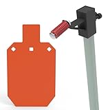 KNINE OUTDOORS AR500 Steel Target for Shooting, 1/2 inch Thick Metal Target, Neon Orange Color (1/2 inch Thick with 7' x 12' Size), with T Post Hanger