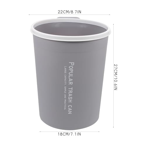 Caneca pequeña gris para basura de cocina y baño miniatura 2