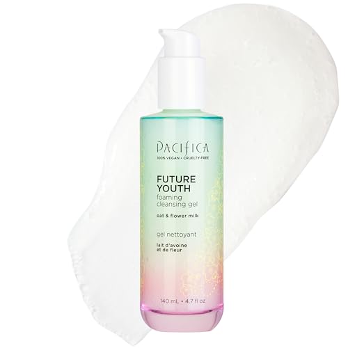 Pacifica Future Youth Foaming Face Wash - Hydrating Anti-Aging Cleansing Gel, Dermatologist Tested Gentle Facial Cleanser, Alcohol-Free Vegan Formula for All Skin Types Clean Beauty Cruelty-Free 4.7oz