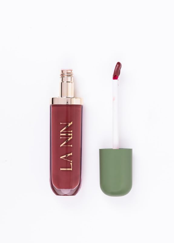 Image of La Nin Skinny Dip Peptide Infused Lip Oil Secret Crush | Rose Pink Shade for Women | Deep Hydration Lip Oil | Plumping Glossy Lip Care | 6 ml