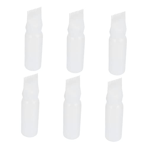 FOMIYES 6 Piezas botella de tinte para el cabello peine frasco aplicador para botella de aceite champú equipo para teñir el cabello aceite para el cabello hair color abdominales