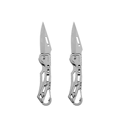 SHixu Folding Knife2Pcs Mini Keychain Knife Men's and Women's Pocket Knife Used for Cutting Rope, Paper Boxes and Fruits Easy to Carry Daily. Closed Length 3.15Inch/8cm