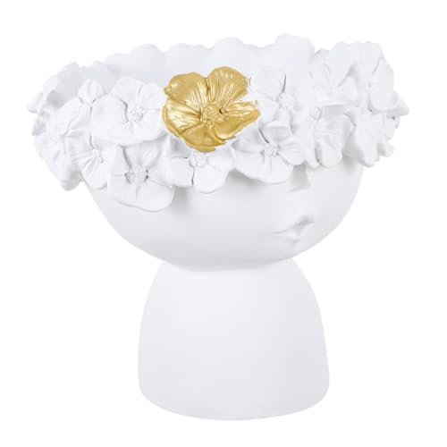 Vase à fleurs original blanc objet décoration intérieure salon bureau - 2