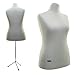 Produktbild LUCCESI | Schneiderpuppe | zum Probierpreis! | Größen S - XL (Female ) | Torso Size: XL (44-46) | Wechselbezug creme-weiss | Metall- / Chrom-Dreibein | Damen - Schaufensterpuppe