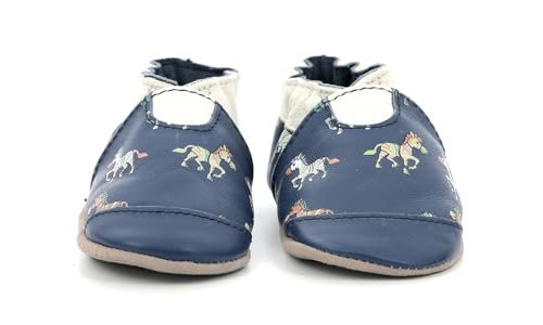 Chausson Garçon Crazy Zebra Robeez en cuir véritable fait pour durer