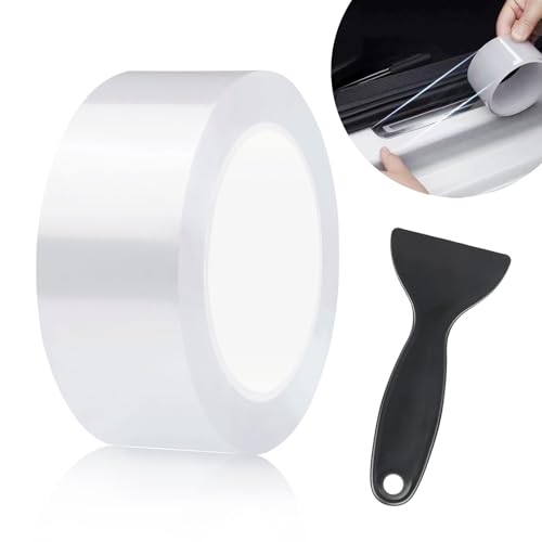 Lackschutzfolie Auto Transparent, Kantenschutz Transparent Auto 7cmx10m, Einstiegsleisten Aufkleber Blasenfrei Mit Schaber Universal Lackschutzfolie für Auto Fahrrad Motorrad