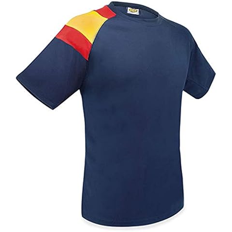 T-shirt D&F Bleu Foncé Espagnol Cover