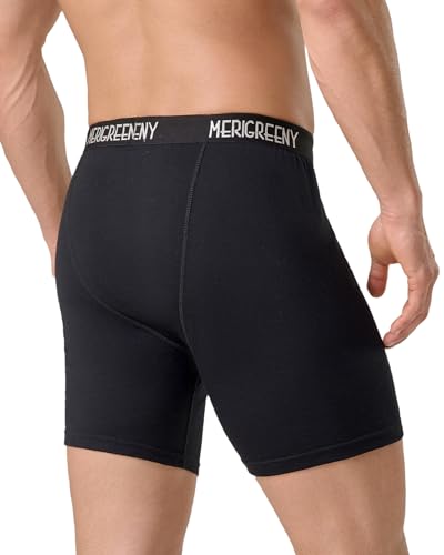 Men's 100% Merino Wool Boxer Briefs - Breathable, Moisture-Wicking Underwear2
