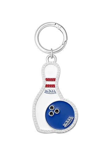 Bowling Charm Keychain, Hinged Key Ring