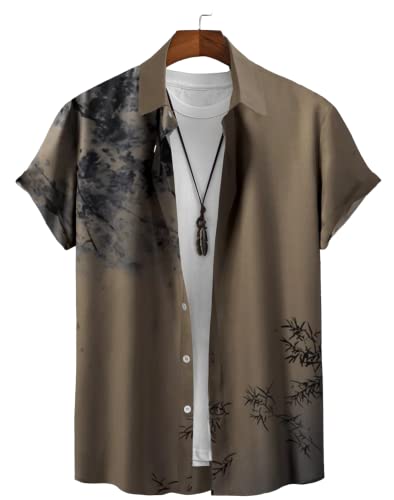 Image of mahek Fashion Printed Half Sleeve Lycra Shirt for Men