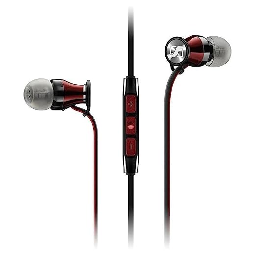 Sennheiser Momentum In Ear - Auriculares con cable para móvil in-ear (control remoto integrado, para Iphone/Ipod/Ipad), color negro y rojo