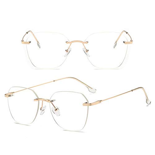 XINGYU Montatura per Occhiali Senza Montatura Blu Chiaro Montatura per Occhiali Poligono Trasparente Anti Blu Ray Gioco per Computer Occhiali Donna Uomo Guida Pesca Corsa Campeggio