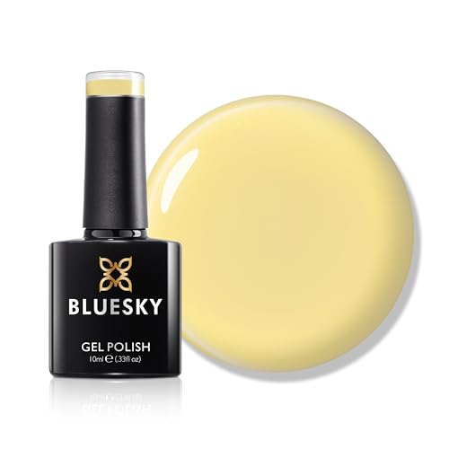 Bluesky Gel Nail Polish 10ml, Yellow Sunlit - SS2402, Pastel Yellow Gel Nail Polish for 21 Day Manicure, Professional, Salon & Home Use, Requires Curing Under LED UV Nail Lamp