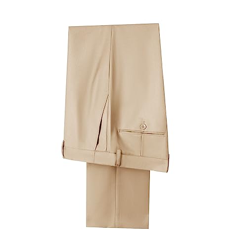 Men Suit Dress Pants Slim Fit Suit Black Groomsmen Wedding Pants Waist Flat Fit Expandable Classic Separate Pant4