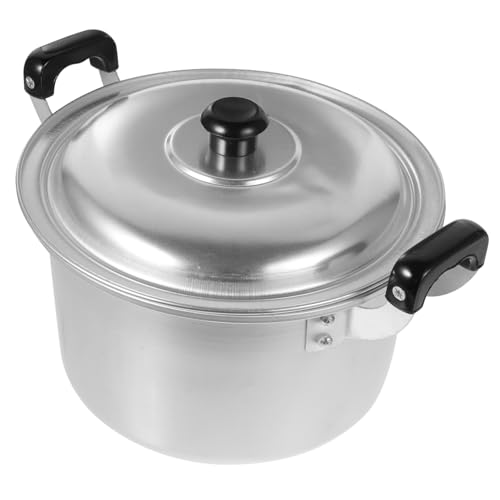 Olla de aluminio engrosado, olla de vapor de aluminio antiguo, olla de sopa de aluminio, utensilios de cocina, olla de vapor, olla de sopa, olla de cocina, olla de congee, olla saludable