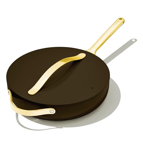 Caraway Nonstick Ceramic Sauté Pan with Lid (4.5 qt, 11.8u0022)
