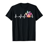 Joli cadeau vétérinaire - Motif empreintes de pattes arc-en-ciel - Technologie vétérinaire T-Shirt