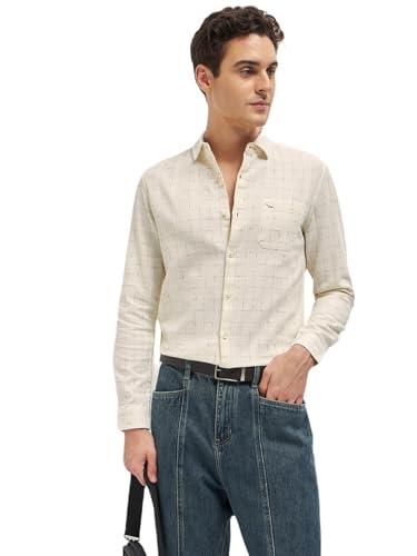 Image of THE BEAR HOUSE Men's Cotton Checked Slim Fit Shirt