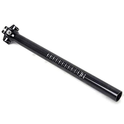 Postes de siège Pouvoir de Selle de Selle de la Fibre de Carbone Full Ultralight VTT Bicyclette Bicyclette Plug de la Montagne Vélo de Selle Tube de siège à vélo 27.2mm