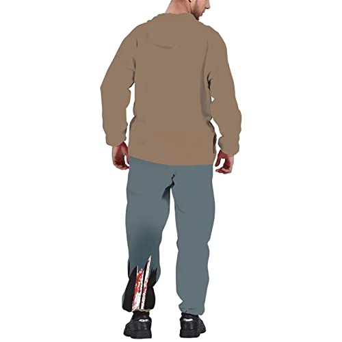 AFPANQZ Hooded Jumpsuit Unisex Home One-Piece Pajamas Onesie Rompers with Pocket Drawstring Hat Tracksuit S-4XL2