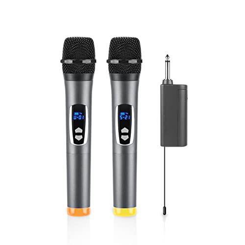 M900HA Bluetooth Wireless Microphones, UHF Metal Dual Handheld