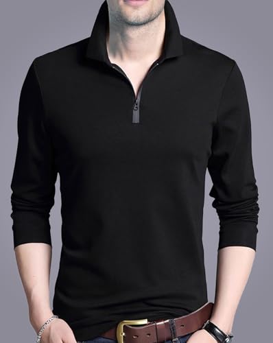 Image of Noble Monk Men's Polycotton Regular Fit Full Sleeves Polo T-Shirt