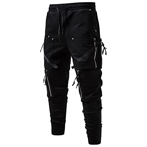 Men's Pants Casual Pants Cotton Elastic Waist Drawstring Pants3