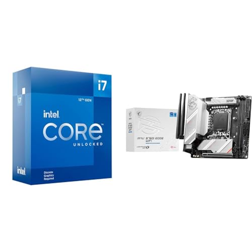 Image of Intel Core i7-12700KF Gaming Desktop Processor + MSI MPG B760I Edge WiFi Gaming Motherboard