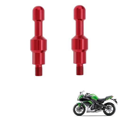 2PCS motorrad spiegel blindstopfen kompatibel mit Kawasaki Er-6F,zubehör tuning,für Lenker-Querstangenverlängerung(RED)