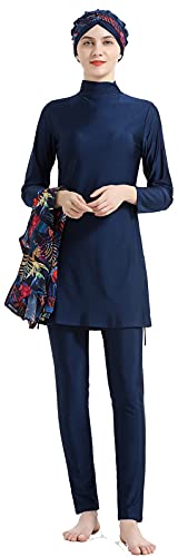 WOWDECOR Muslim Swimwear for Women Floral Modesty Swimsuit Islamic Hijab Burkini Beachwear Tankini Swimming Costume