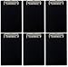 Trade Quest Memo Clipboard 6'' x 9'' Low Profile Clip Plastic (6-Pack) (Black)