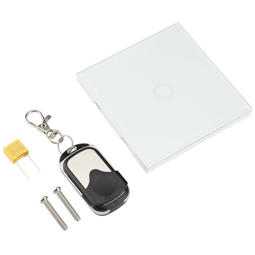 Interruptor inteligente unipolar de vidrio templado blanco 86x86mm de alta gama