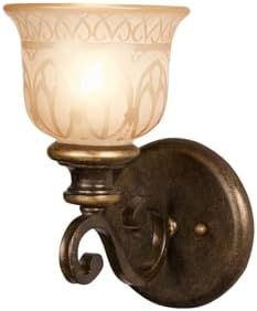 Crystorama Norwalk 1 Light Bronze Umber Sconce with Sconce with Glass Shade