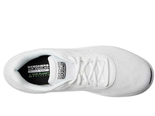 Skechers Women's Go Run Consistent 2.0 Engaged Sneaker, White/Black, 9