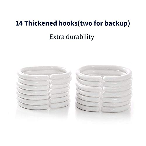 ORSJA Shower Curtain 180 x 180 cm – Shower Curtain with Weighted Hem - Image 5