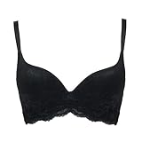 [ルシアン] ブラジャー 肌フィットブラ モールドカップ 痛くなりにくいソフトワイヤー レディース ブラック