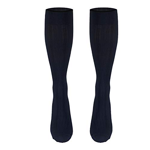 Image of Truform Compression Socks, 15-20 mmHg, Knit Women's Dress Socks, Knee High Over Calf Length