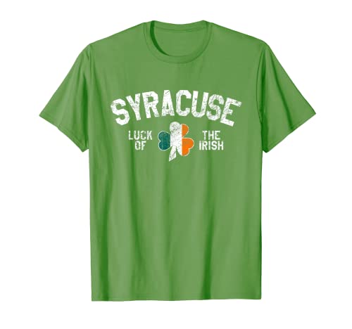Siracusa Día de San Patricio suerte de la fiesta irlandesa trébol Camiseta