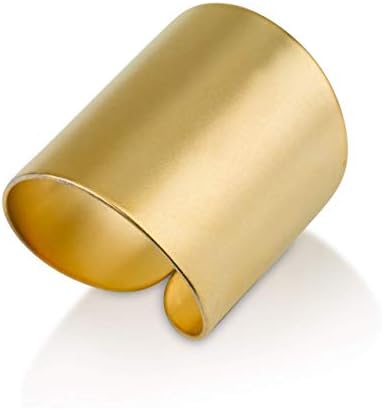 Modern Statement Gold Rings for Women and Girls, Adjustable Wide Cuff Ring Wrap Open Ring