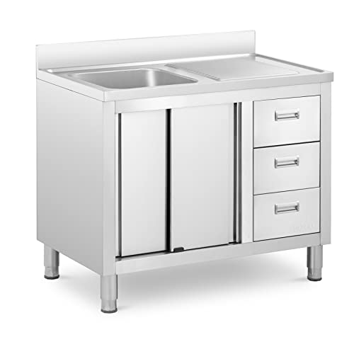 Royal Catering RC-IKS10 - Armadietto per lavello, 1 vasca, in