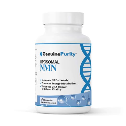 GenuinePurity - 250mg Liposomal NMN Supplement - 60 Vegan Capsules to Support NAD+ Production