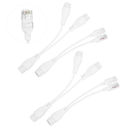 ZJchao Poe Splitter 2-Pack Adaptador de Transmisión de Video CCTV con Inyector a prueba de lluvia para Separador 1 a 2 miniatura 6