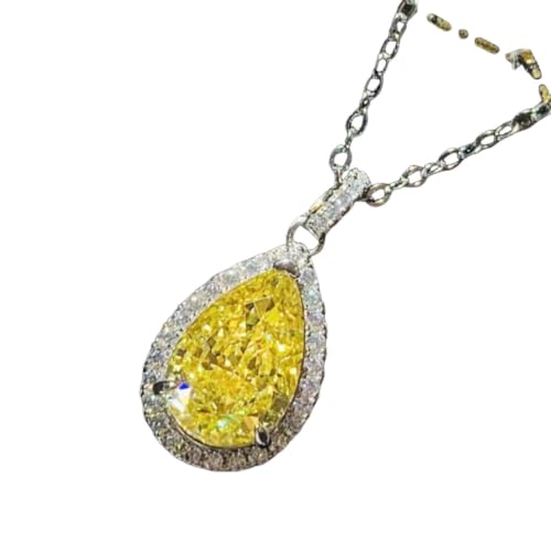Collier dame bijoux de gestion électronique poire jaune connecté tendance