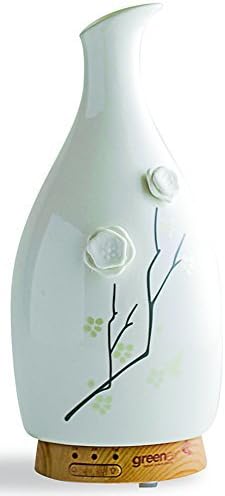 GreenAir SpaMister Jasmine Flower Petal Essential Oil Diffuser for Aromatherapy Featuring Dimming LED Lights, Multiple Settings, and Attractive Wooden Base – Run Time 5 Hours