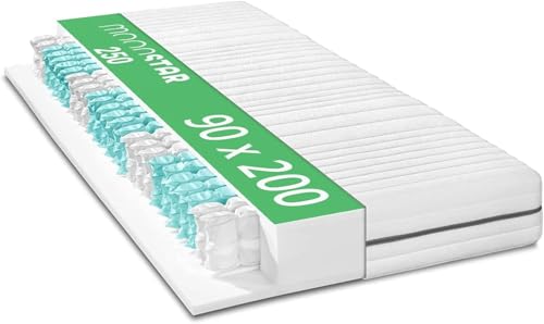 Moonstar Taschenfederkernmatratze - atmungsaktive und antiallergene...