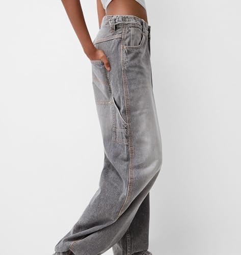 Women’s Baggy Jeans Y2k Hip Hop Wide Leg Jeans Vintage Casual Boyfriend Pants Teen Girls Loose Fit Denim Jeans3