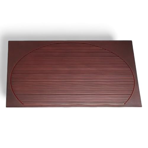 J-kitchens お盆 尺3 乱引半月卓上 トレー ( 盆 トレイ おぼん )溜 38cm 漆器 ( ABS 樹脂 ) 日本製