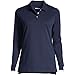 Lands' End Women's Tall Long Sleeve Interlock Polo Shirt Small Classic Navy